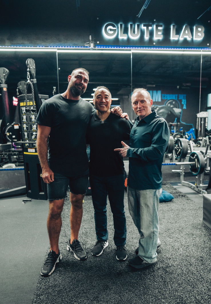 Bret Contreras, Alan Aragon and Brad Schoenfeld at Glute Lab